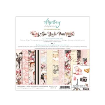 Mintay Papers 6X6 Paper Pad, See You In Paris