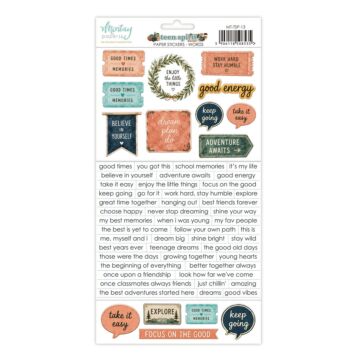 Mintay Papers Teen Spirit 6X12 Paper Stickers - Words