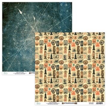 Mintay Papers 12X12 Patterned Paper, Traveller 04