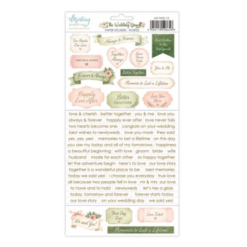Mintay Papers Wedding Day 6X12 Paper Stickers - Words