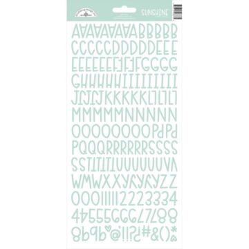 Doodlebug Sunshine Cardstock Alpha Stickers 6"X13"-Mint