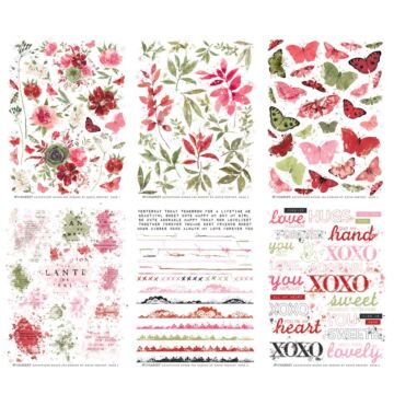 49 and Market 6X8 Rub-on Transfer Set, ARToptions Rouge