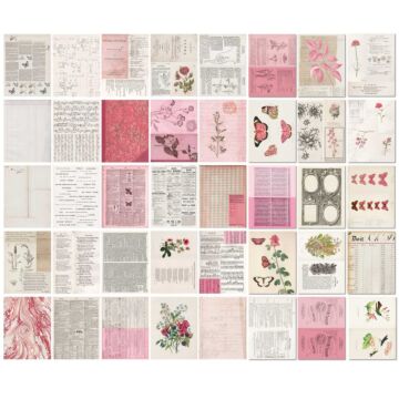 49 and Market Collage Sheets, Color Swatch: Blossom