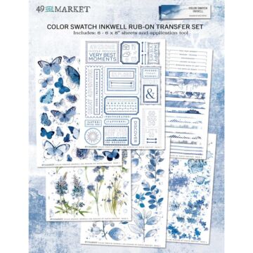 49 and Market 6X8 Rub-on Transfer Set, Color Swatch Inkwell