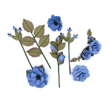 49 and Market Handmade Paper Flowers, Nature's Bounty - Cornflower