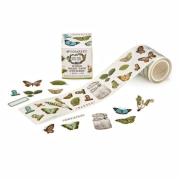 49 and Market Washi Sticker Roll, Vintage Artistry Nature Study - Wings