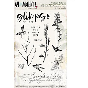 49 And Market Clear Stamps 4"X6" Vintage Artistry Everyday Glimpse