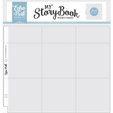 Echo Park 12X12 POCKET PAGES - 4X4 POCKET - 10 PACK