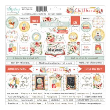 Mintay 12 X 12 CARDBOARD STICKERS - CHILDHOOD
