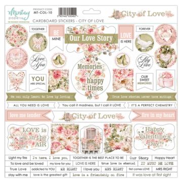 Mintay - 12 X 12 CARDBOARD STICKERS - CITY OF LOVE