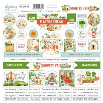 Mintay - 12 X 12 CARDBOARD STICKERS - COUNTRY FAIR