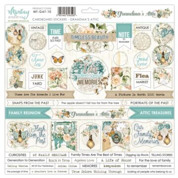 Mintay - 12 X 12 CARDBOARD STICKERS - GRANDMA'S ATTIC