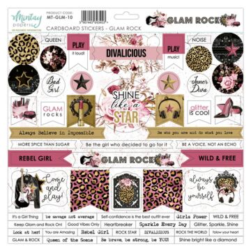 Mintay - 12 X 12 CARDBOARD STICKERS - GLAM ROCK