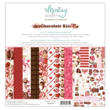 Mintay 12 X 12 PAPER SET - CHOCOLATE KISS