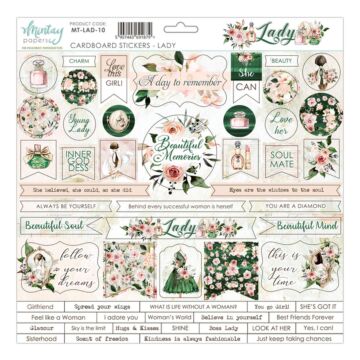 Mintay - 12 X 12 CARDBOARD STICKERS - LADY