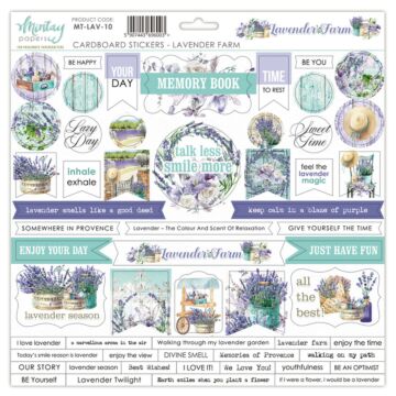 Mintay - 12 X 12 CARDBOARD STICKERS - LAVENDER FARM *Discontinued*