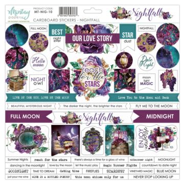 Mintay - 12 X 12 CARDBOARD STICKERS - NIGHTFALL