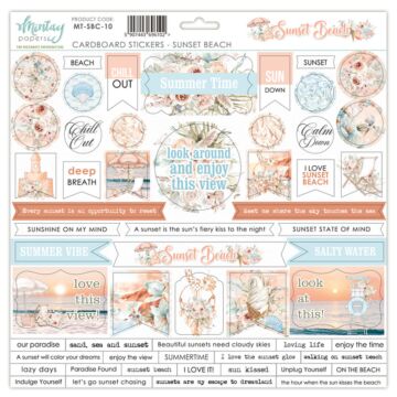 Mintay - 12 X 12 CARDBOARD STICKERS - SUNSET BEACH