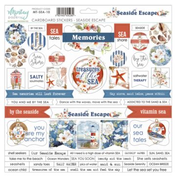 Mintay - 12 X 12 CARDBOARD STICKERS - SEASIDE ESCAPE