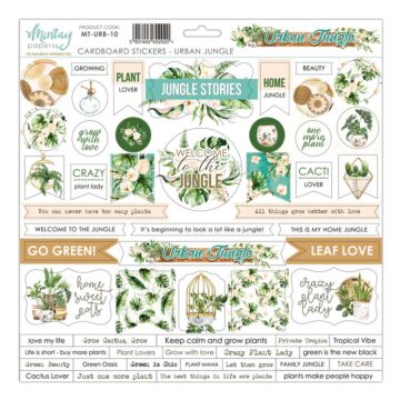 Mintay - 12 X 12 CARDBOARD STICKERS - URBAN JUNGLE
