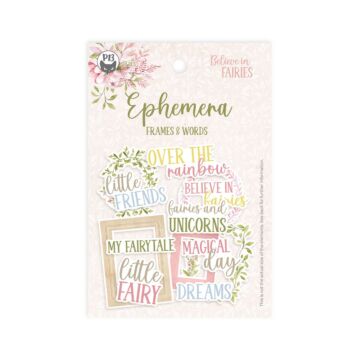 P13 Ephemera, Believe in Fairies - Frames and Words (13pc)