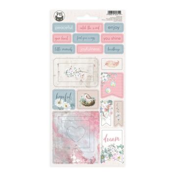 P13 Chipboard Sticker Sheet, Birdhouse 01
