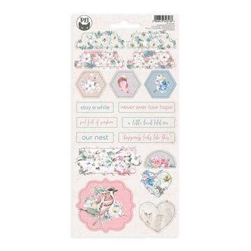 P13 Chipboard Sticker Sheet, Birdhouse 03