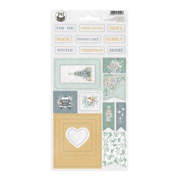 P13 - Chipboard Sticker Sheet, Christmas Charm 01