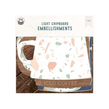 P13 Chipboard Album Base w/Papers, Coffee Break - Mix & Match
