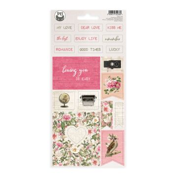 P13 Chipboard Sticker Sheet, Dear Love 01