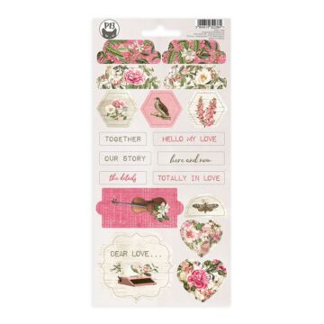P13 Chipboard Sticker Sheet, Dear Love 03