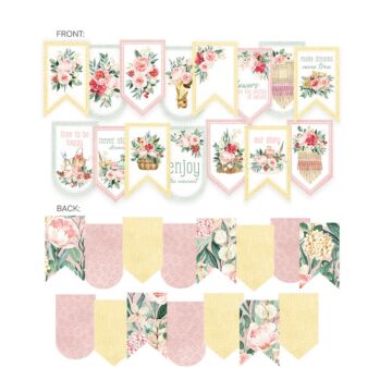 P13 Die Cut Garland, Flowerish (15pc)