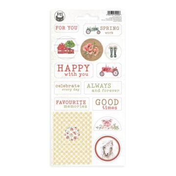 P13 Chipboard Sticker Sheet, Farm Sweet Farm 02