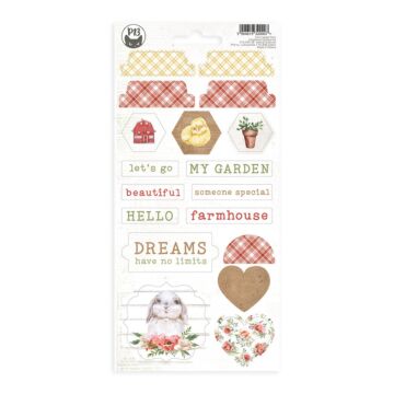 P13 Chipboard Sticker Sheet, Farm Sweet Farm 03