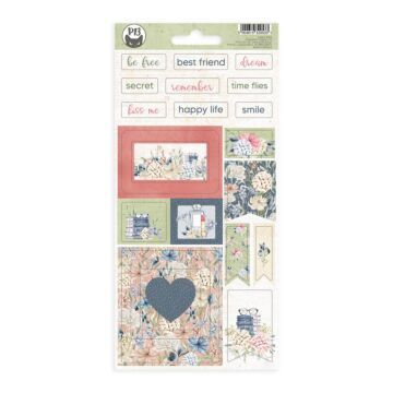 P13 Chipboard Sticker Sheet, Lady's Diary 01