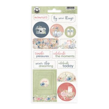 P13 Chipboard Sticker Sheet, Lady's Diary 02