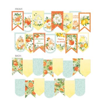 P13 Die Cut Garland, Fresh Lemonade (15pc)