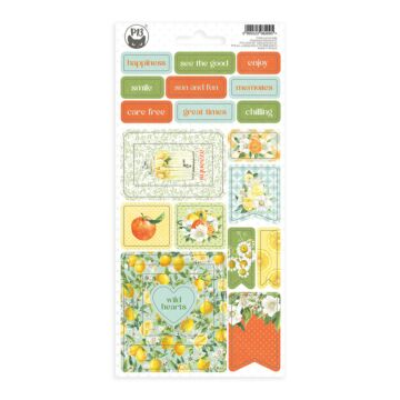 P13 Chipboard Sticker Sheet, Fresh Lemonade 01