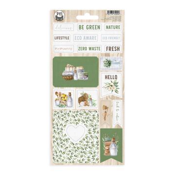 P13 Chipboard Sticker Sheet, There is No Planet B 01