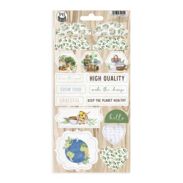 P13 Chipboard Sticker Sheet, There is No Planet B 03