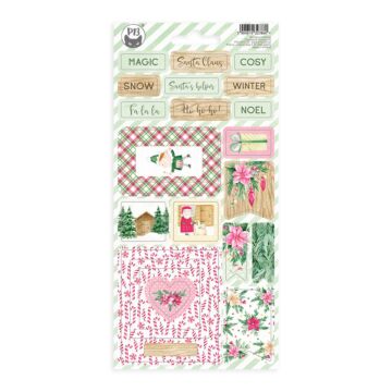 P13 Chipboard Sticker Sheet, Santa's Workshop 01