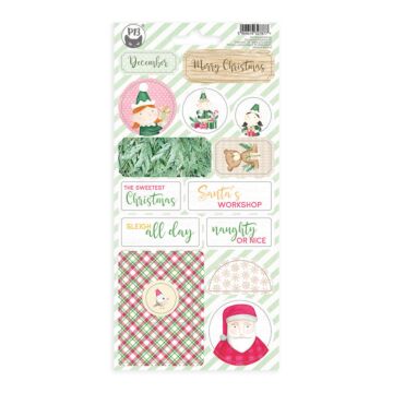 P13 Chipboard Sticker Sheet, Santa's Workshop 02
