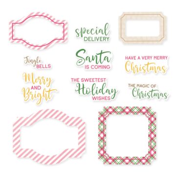 P13 Ephemera, Frames & Words - Santa's Workshop (12pc)