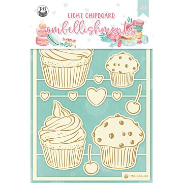 P13 Chipboard Embellishments, Sugar and Spice 01