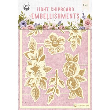 P13 Chipboard Embellishments, Stitched With Love 01