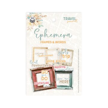 P13 Ephemera, Travel Journal - Frames and Words (13pc)