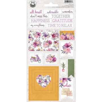 P13 Chipboard Sticker Sheet, Time to Relax 01