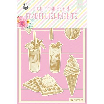P13 Chipboard Embellishments, Summer Vibes 02