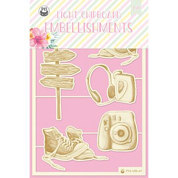 P13 Chipboard Embellishments, Summer Vibes 04