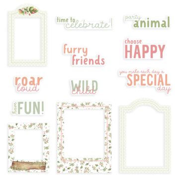 P13 Ephemera, Frames & Words - Woodland Cuties (12pc)